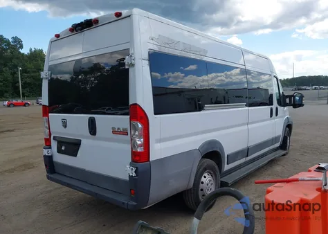 2017 Ram Promaster 3500 Cargo Van High Roof 159 Wb Ext из США, поврежденный, VIN 3C6URVJG9HE522779